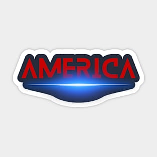 america neon light Sticker